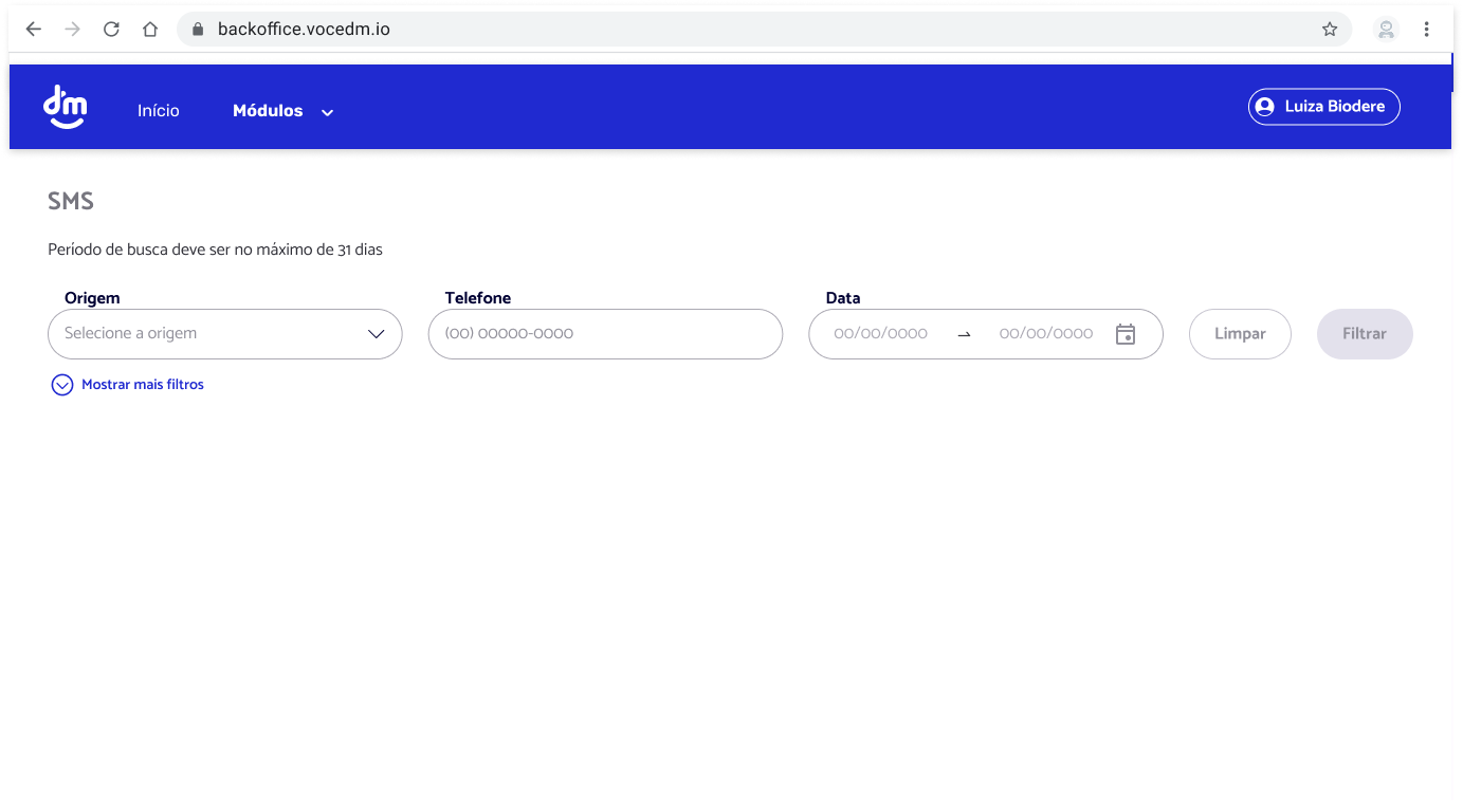 SMS filters clean state